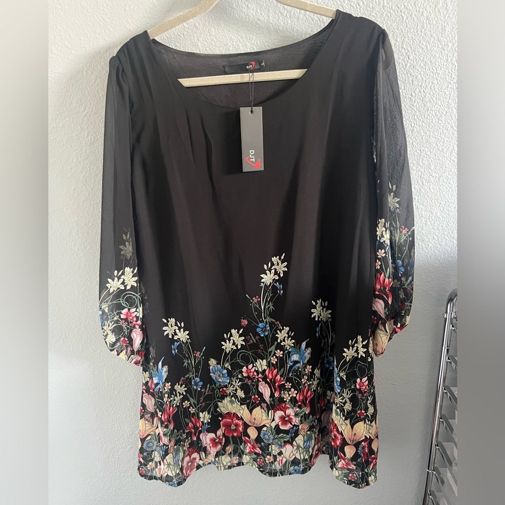 L black mini dress